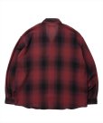 画像2: ROTTWEILER/R9 CHAMPION CHECK SHIRT（RED）［チャンピオンチェックシャツ-25春夏］ (2)