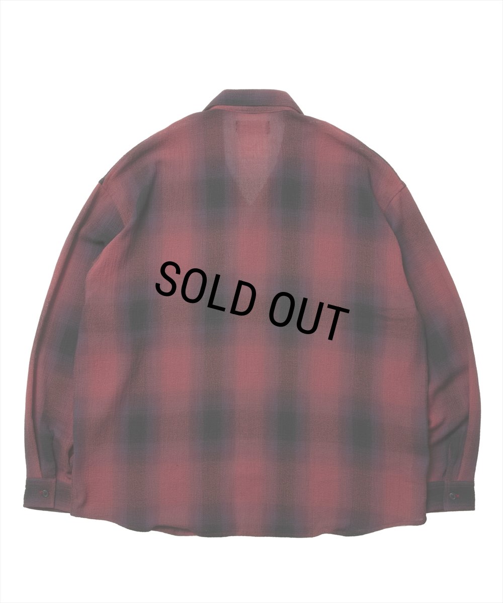 画像2: 【30％OFF】ROTTWEILER/R9 CHAMPION CHECK SHIRT（RED）［チャンピオンチェックシャツ-25春夏］ (2)