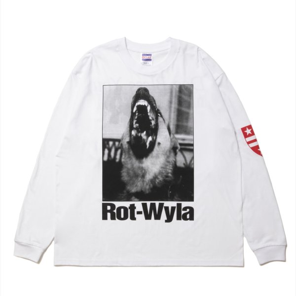 画像1: ROTTWEILER/DOG PHOTO LS TEE（WHITE）［プリント長袖T-25春夏］