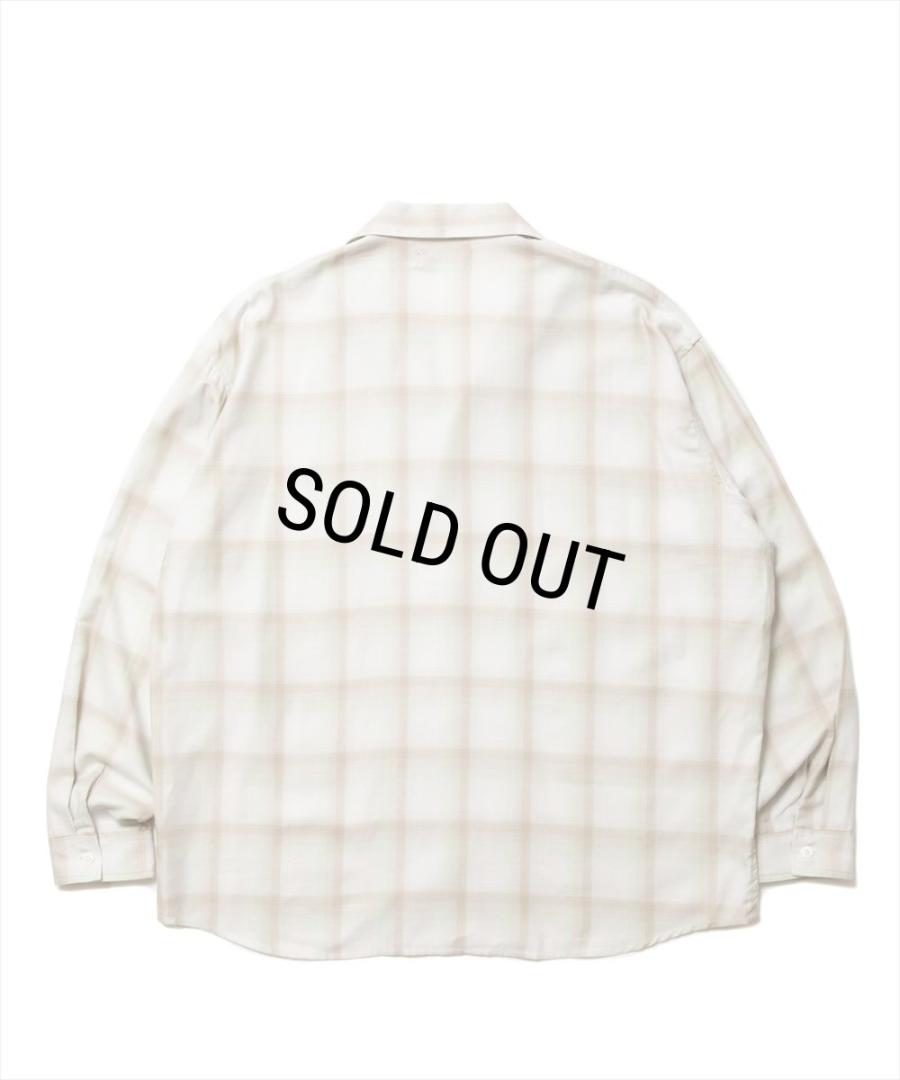画像2: 【30％OFF】ROTTWEILER/R9 OMBRE SHIRT（BEIGE）［オンブレチェックシャツ-25春夏］ (2)
