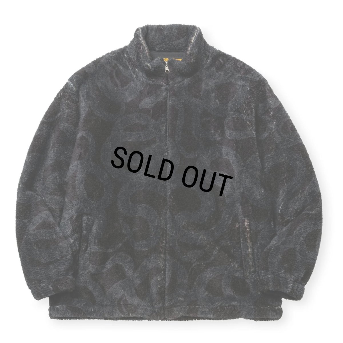 画像1: 【40%OFF】CALEE/NYLON RIP FLEECE TRACK TYPE JACKET ＜SNAKE PATTERN＞（BLACK/CHARCOAL）［フリーストラックタイプJKT-24秋冬］ (1)