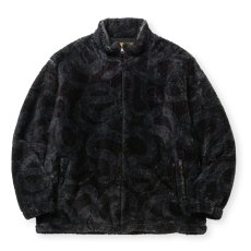 画像1: 【40%OFF】CALEE/NYLON RIP FLEECE TRACK TYPE JACKET ＜SNAKE PATTERN＞（BLACK/CHARCOAL）［フリーストラックタイプJKT-24秋冬］ (1)