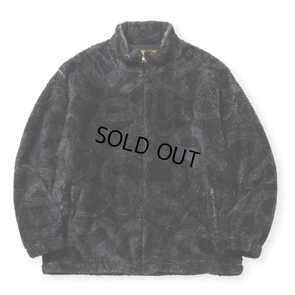 画像1: 【40%OFF】CALEE/NYLON RIP FLEECE TRACK TYPE JACKET ＜SNAKE PATTERN＞（BLACK/CHARCOAL）［フリーストラックタイプJKT-24秋冬］