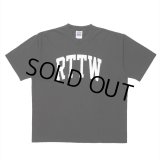 ROTTWEILER/RTTW PIGMENT TEE（CHARCOAL）［ピグメント染めプリントT-25春夏］
