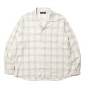 【30％OFF】ROTTWEILER/R9 OMBRE SHIRT（BEIGE）［オンブレチェックシャツ-25春夏］