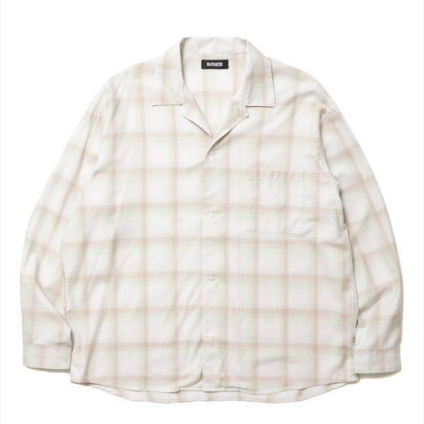 画像1: ROTTWEILER/R9 OMBRE SHIRT（BEIGE）［オンブレチェックシャツ-25春夏］