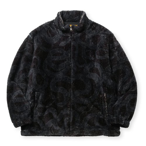 他の写真1: 【40%OFF】CALEE/NYLON RIP FLEECE TRACK TYPE JACKET ＜SNAKE PATTERN＞（BLACK/CHARCOAL）［フリーストラックタイプJKT-24秋冬］