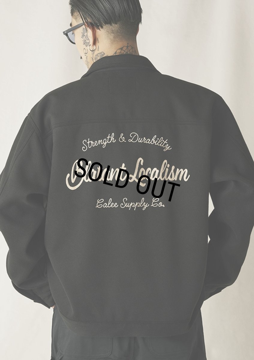 画像9: CALEE/PE MELTON SWINGTOP ＜BLATANT LOCALISM＞（BLACK）［PEメルトンスウィングトップ-24秋冬］ (9)