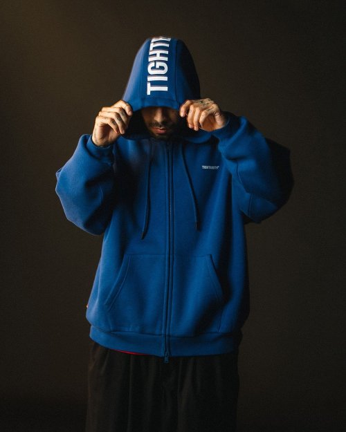 他の写真3: 【30%OFF】TIGHTBOOTH/LOGO ZIP HOODED SWEAT SHIRT（Blue）［ジップアップフーディー-24秋冬］