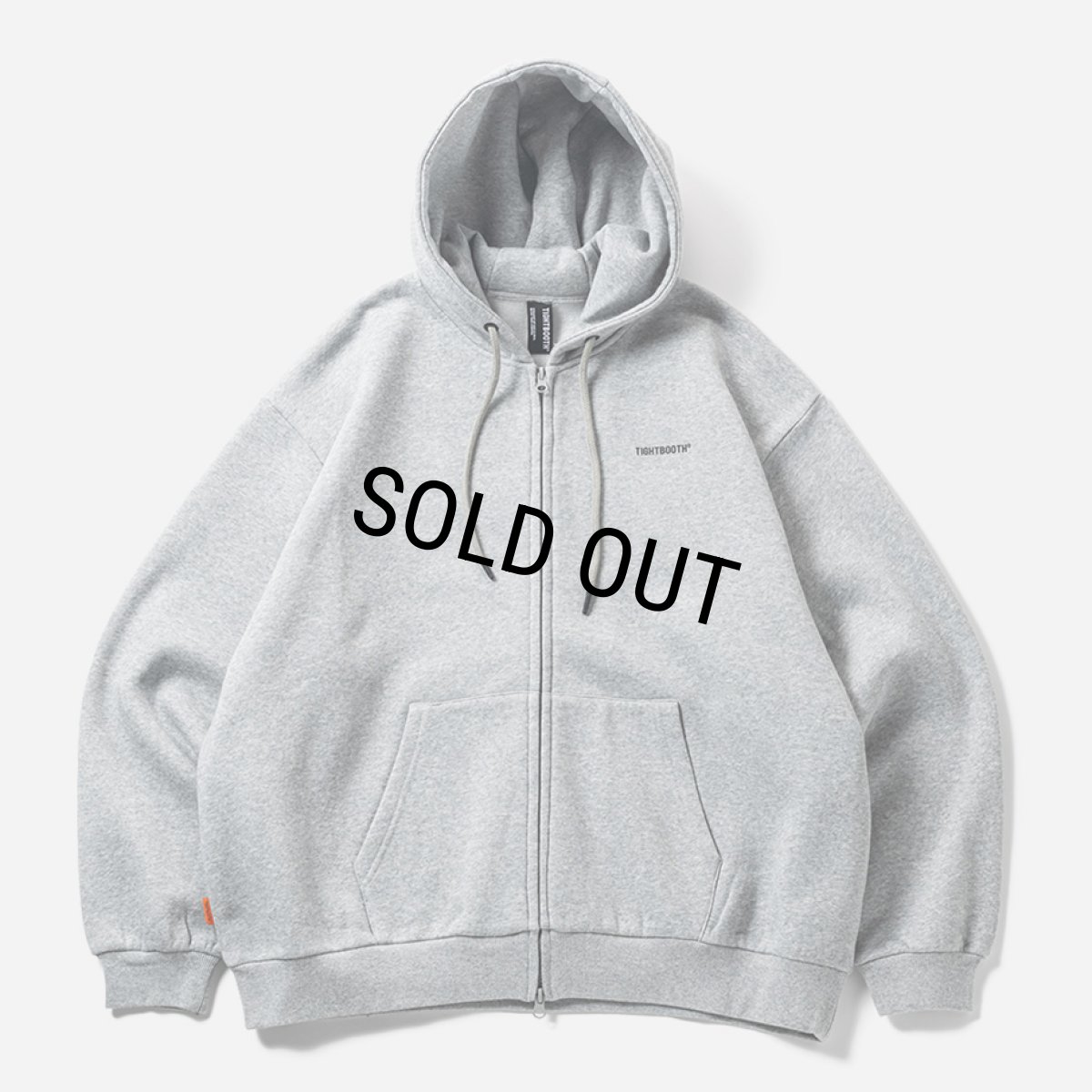 画像1: 【30%OFF】TIGHTBOOTH/LOGO ZIP HOODED SWEAT SHIRT（Grey）［ジップアップフーディー-24秋冬］ (1)