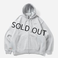 【30%OFF】TIGHTBOOTH/LOGO ZIP HOODED SWEAT SHIRT（Grey）［ジップアップフーディー-24秋冬］