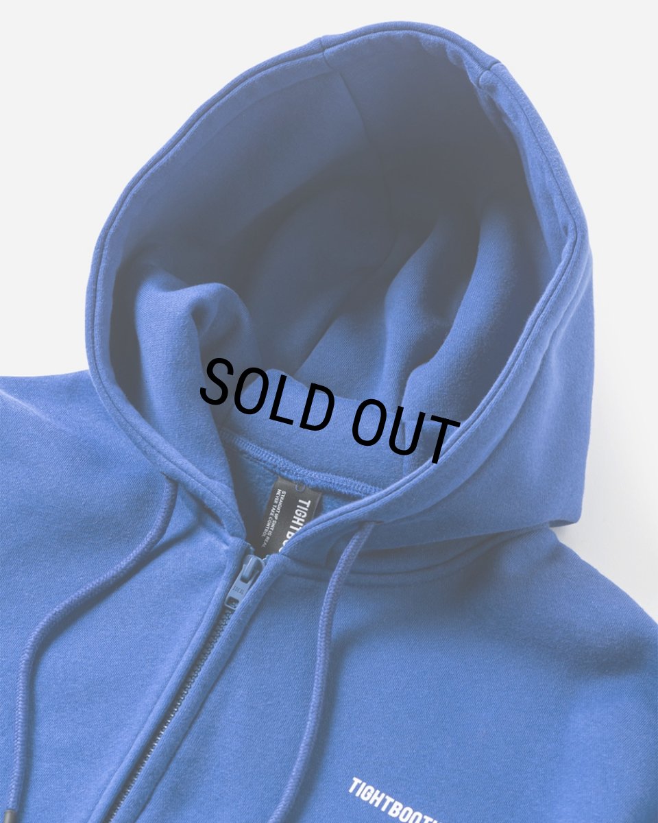 画像3: 【30%OFF】TIGHTBOOTH/LOGO ZIP HOODED SWEAT SHIRT（Blue）［ジップアップフーディー-24秋冬］ (3)