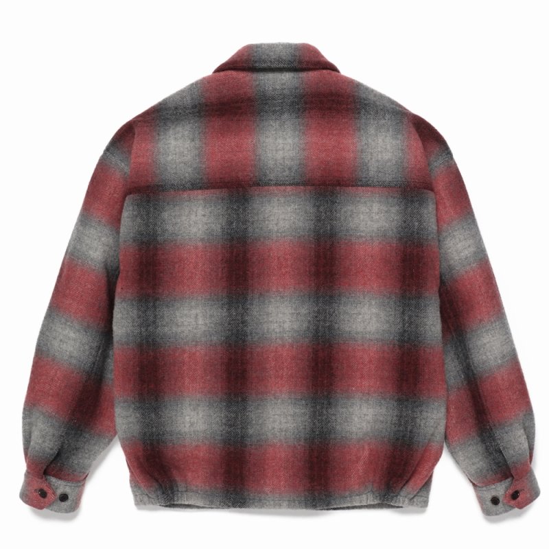 画像2: WACKO MARIA/WOOL CHECK 50'S JACKET（RED）［ウールチェック50'S JKT-24秋冬］
