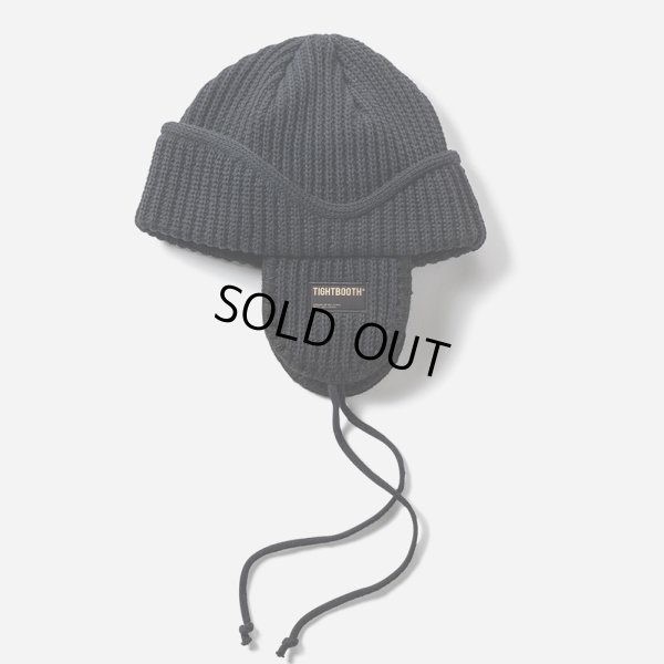画像1: TIGHTBOOTH/FLIGHT BEANIE（Black）［フライトビーニー-24秋冬］
