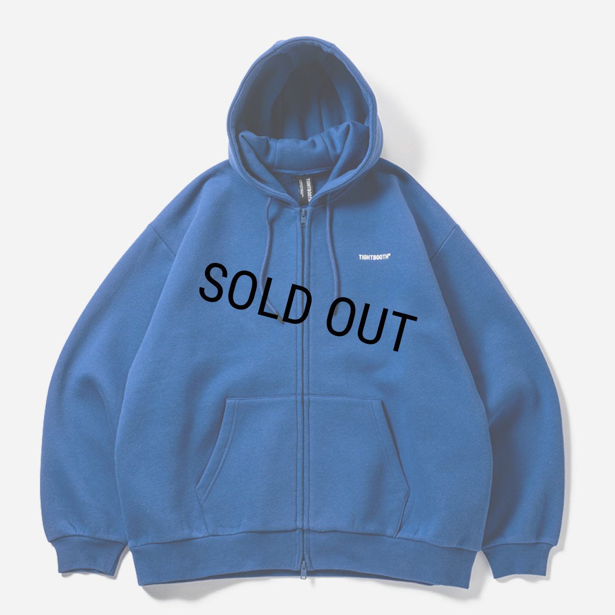 画像1: 【30%OFF】TIGHTBOOTH/LOGO ZIP HOODED SWEAT SHIRT（Blue）［ジップアップフーディー-24秋冬］ (1)