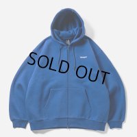 【30%OFF】TIGHTBOOTH/LOGO ZIP HOODED SWEAT SHIRT（Blue）［ジップアップフーディー-24秋冬］