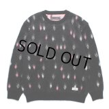 WACKO MARIA/DIAMOND HEAVY MOHAIR KNIT SWEATER（BLACK）［ダイヤモンドヘビーモヘアセーター-24秋冬］