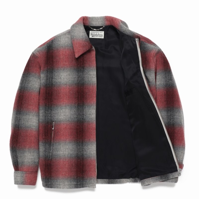 画像3: WACKO MARIA/WOOL CHECK 50'S JACKET（RED）［ウールチェック50'S JKT-24秋冬］