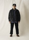 画像8: 【40%OFF】CALEE/NYLON RIP FLEECE TRACK TYPE JACKET ＜SNAKE PATTERN＞（BLACK/CHARCOAL）［フリーストラックタイプJKT-24秋冬］