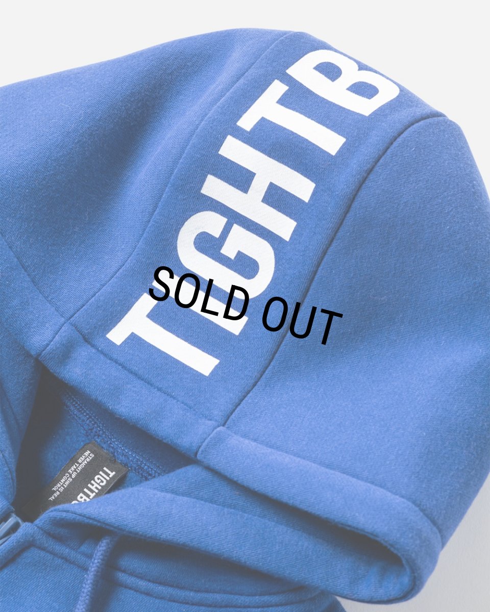 画像4: 【30%OFF】TIGHTBOOTH/LOGO ZIP HOODED SWEAT SHIRT（Blue）［ジップアップフーディー-24秋冬］ (4)