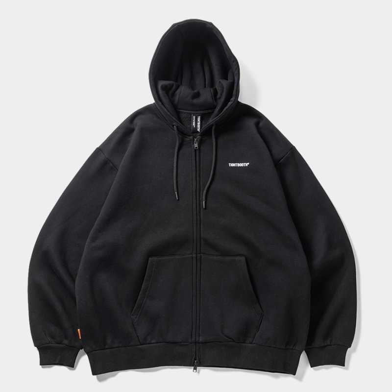 画像1: 【30%OFF】TIGHTBOOTH/LOGO ZIP HOODED SWEAT SHIRT（Black）［ジップアップフーディー-24秋冬］