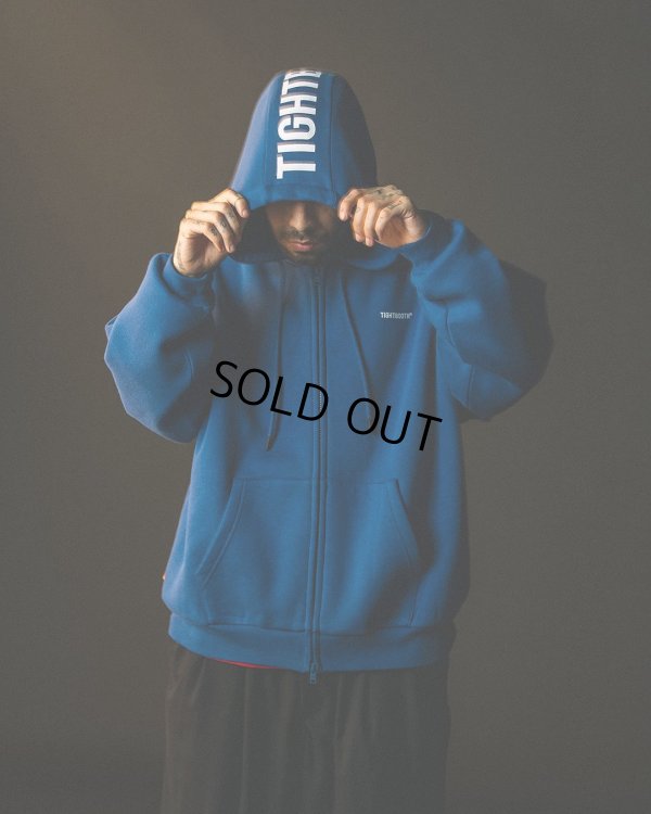 画像3: 【30%OFF】TIGHTBOOTH/LOGO ZIP HOODED SWEAT SHIRT（Grey）［ジップアップフーディー-24秋冬］