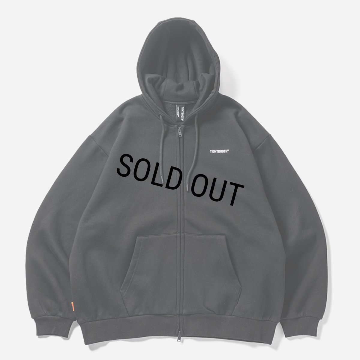 画像1: 【30%OFF】TIGHTBOOTH/LOGO ZIP HOODED SWEAT SHIRT（Black）［ジップアップフーディー-24秋冬］ (1)