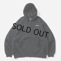【30%OFF】TIGHTBOOTH/LOGO ZIP HOODED SWEAT SHIRT（Black）［ジップアップフーディー-24秋冬］