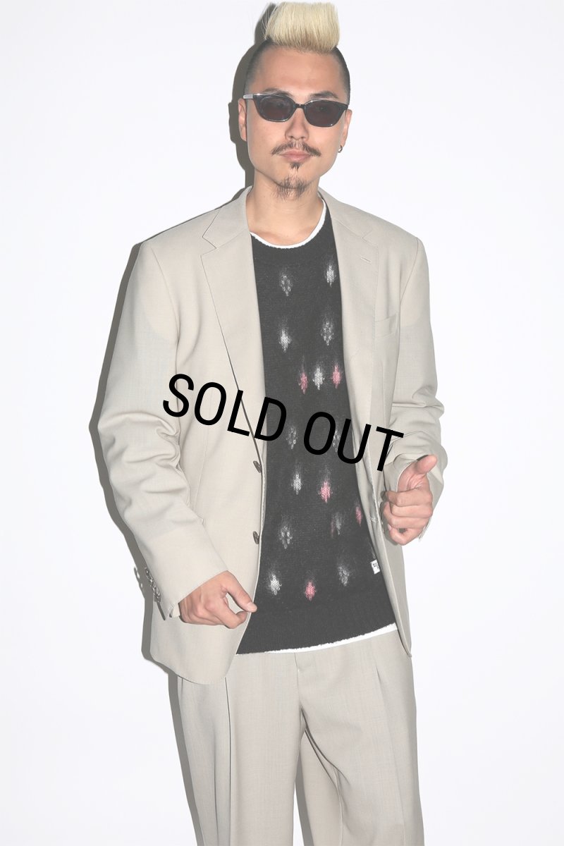 画像2: WACKO MARIA/DIAMOND HEAVY MOHAIR KNIT SWEATER（BLACK）［ダイヤモンドヘビーモヘアセーター-24秋冬］ (2)