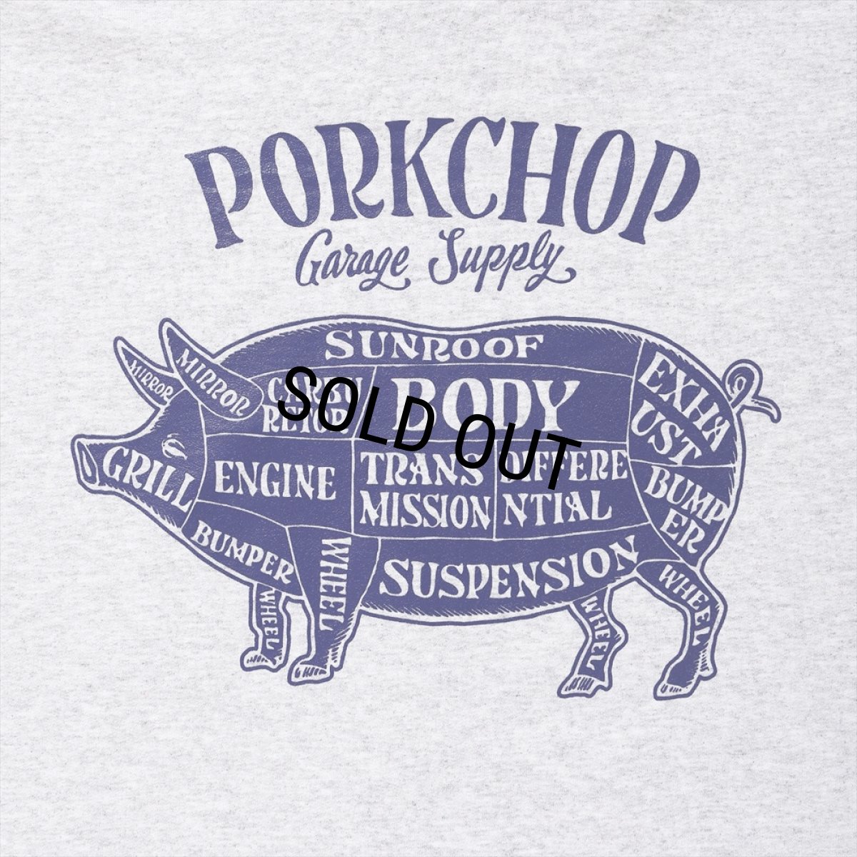 画像5: PORKCHOP/PORK BACK HOODIE（ASH）［プルオーバーパーカー-24秋冬］ (5)