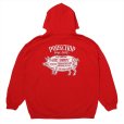 画像1: PORKCHOP/PORK BACK HOODIE（RED）［プルオーバーパーカー-24秋冬］ (1)