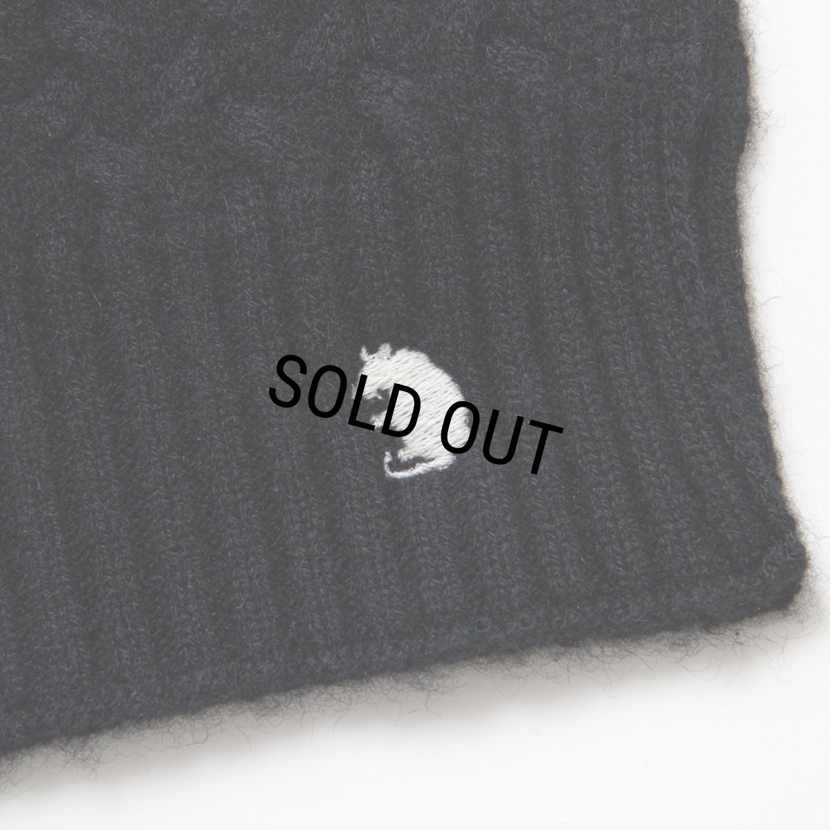 画像2: RATS/CASHMERE MUFFLER（BLACK）［カシミアマフラー-24秋冬］ (2)