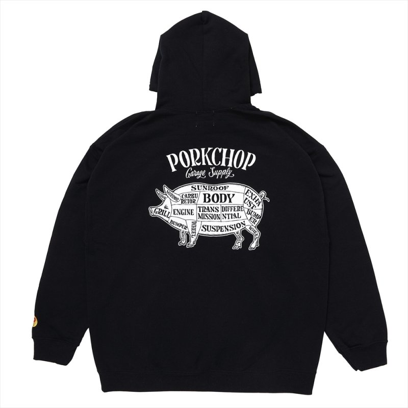 画像2: PORKCHOP/PORK BACK HOODIE（BLACK）［プルオーバーパーカー-24秋冬］