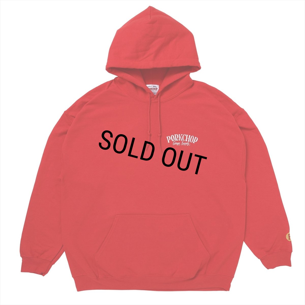 画像2: PORKCHOP/PORK BACK HOODIE（RED）［プルオーバーパーカー-24秋冬］ (2)