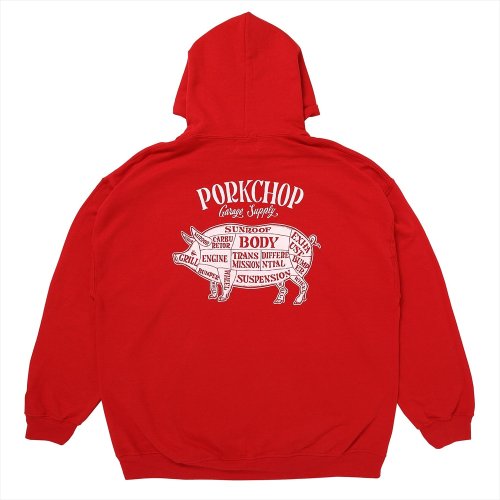 他の写真2: PORKCHOP/PORK BACK HOODIE（RED）［プルオーバーパーカー-24秋冬］