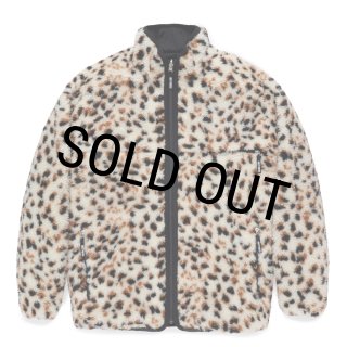 WACKO MARIA/REVERSIBLE LEOPARD BOA FLEECE JACKET（WHITE