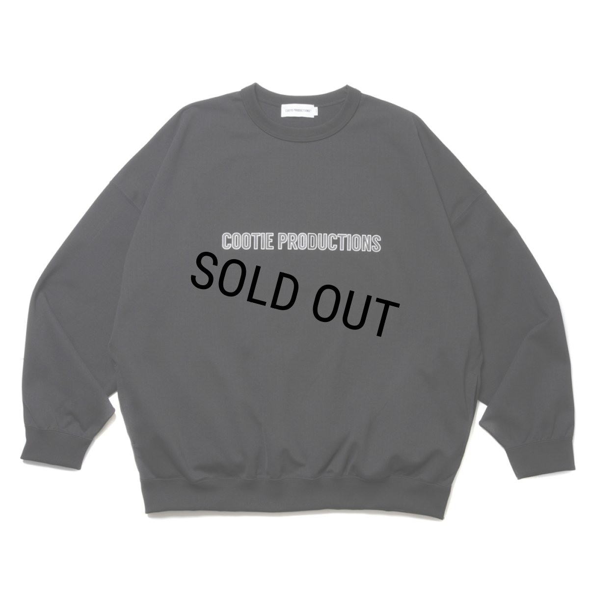 画像1: COOTIE PRODUCTIONS/Polyester Ripstop Jersey Crew（Black）［ポリエステルリップストップクルー-24秋冬］ (1)