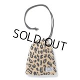 WACKO MARIA/DRAWSTRING BAG（LEOPARD VELVET）［ドローストリングバッグ-24秋冬］