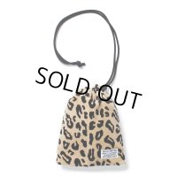 WACKO MARIA/DRAWSTRING BAG（LEOPARD VELVET）［ドローストリングバッグ-24秋冬］