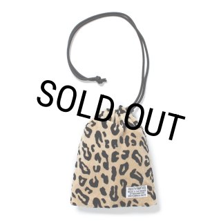 WACKO MARIA/DRAWSTRING BAG（LEOPARD VELVET）［ドローストリング