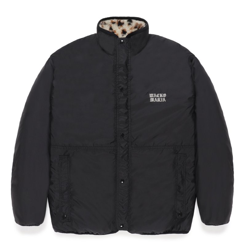画像2: WACKO MARIA/REVERSIBLE LEOPARD BOA FLEECE JACKET（WHITE）［リバーシブルレオパードボアフリースJKT-24秋冬］