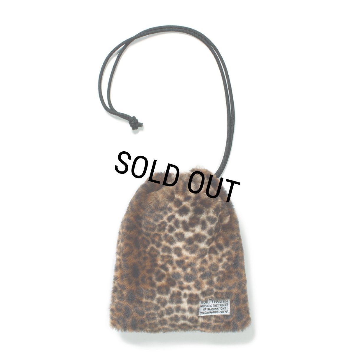 画像1: WACKO MARIA/DRAWSTRING BAG（LEOPARD FUR）［ドローストリングバッグ-24秋冬］ (1)