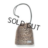 WACKO MARIA/DRAWSTRING BAG（LEOPARD FUR）［ドローストリングバッグ-24秋冬］