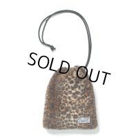 WACKO MARIA/DRAWSTRING BAG（LEOPARD FUR）［ドローストリングバッグ-24秋冬］