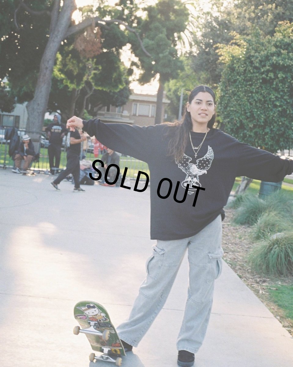 画像3: CHALLENGER/L/S OVAL EAGLE TEE（WHITE）［プリント長袖T-24秋冬］ (3)