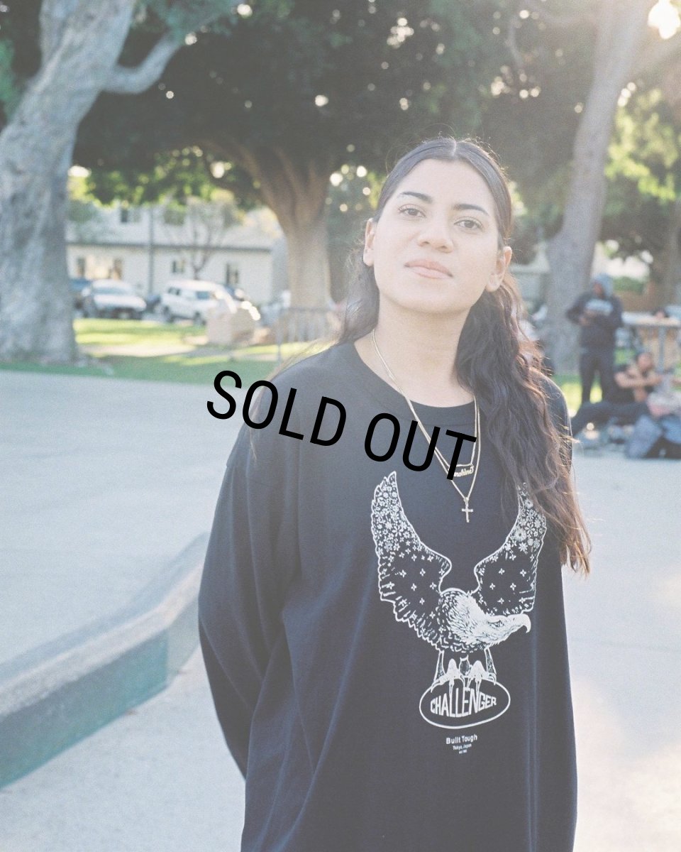 画像2: CHALLENGER/L/S OVAL EAGLE TEE（WHITE）［プリント長袖T-24秋冬］ (2)