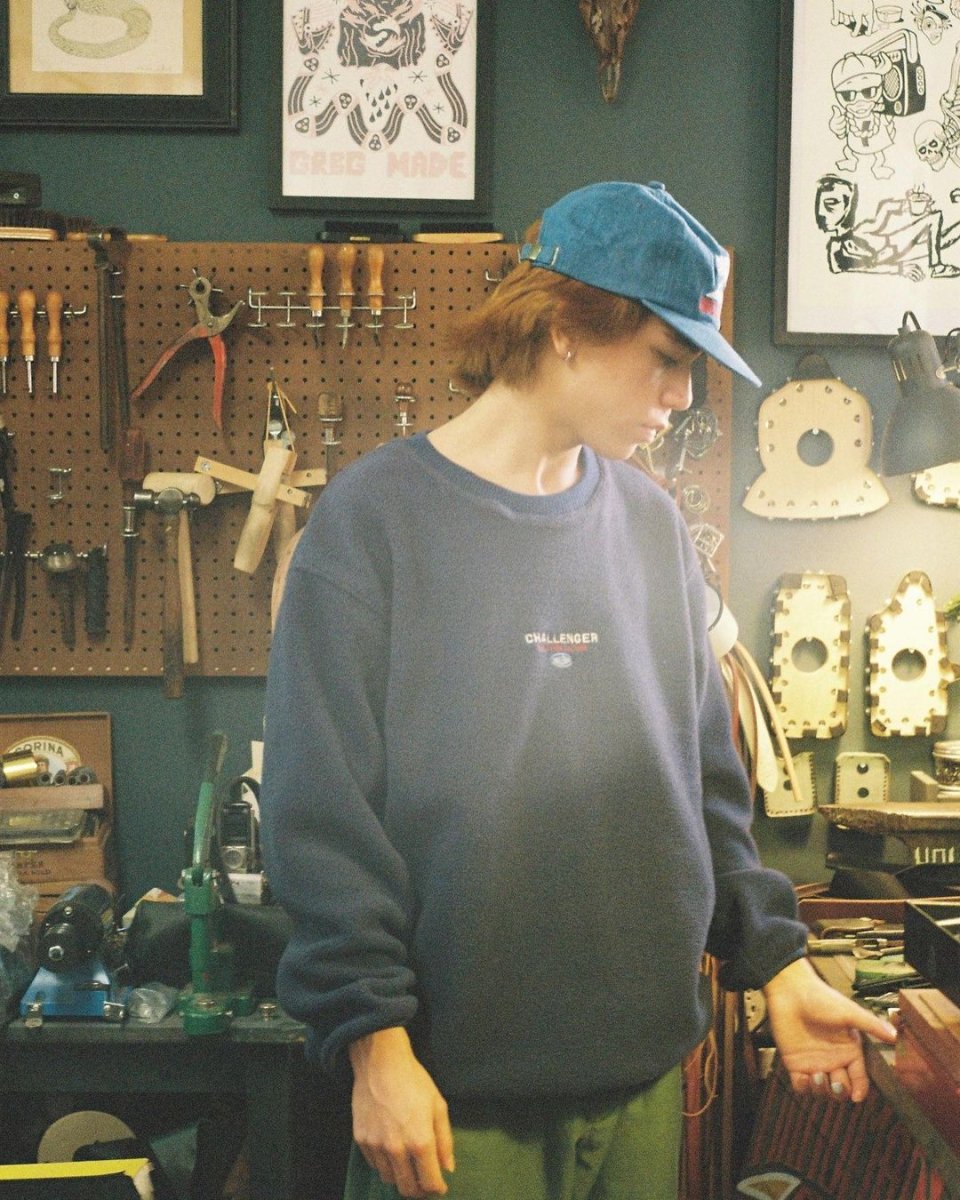 画像6: CHALLENGER/WOLF BRIGADE CAP（WASHED DENIM）［ウルフブリゲイドキャップ-24秋冬］ (6)