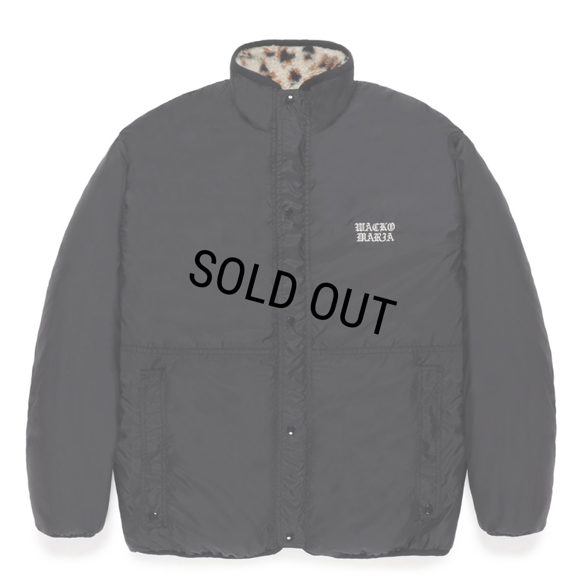 画像2: WACKO MARIA/REVERSIBLE LEOPARD BOA FLEECE JACKET（WHITE）［リバーシブルレオパードボアフリースJKT-24秋冬］ (2)