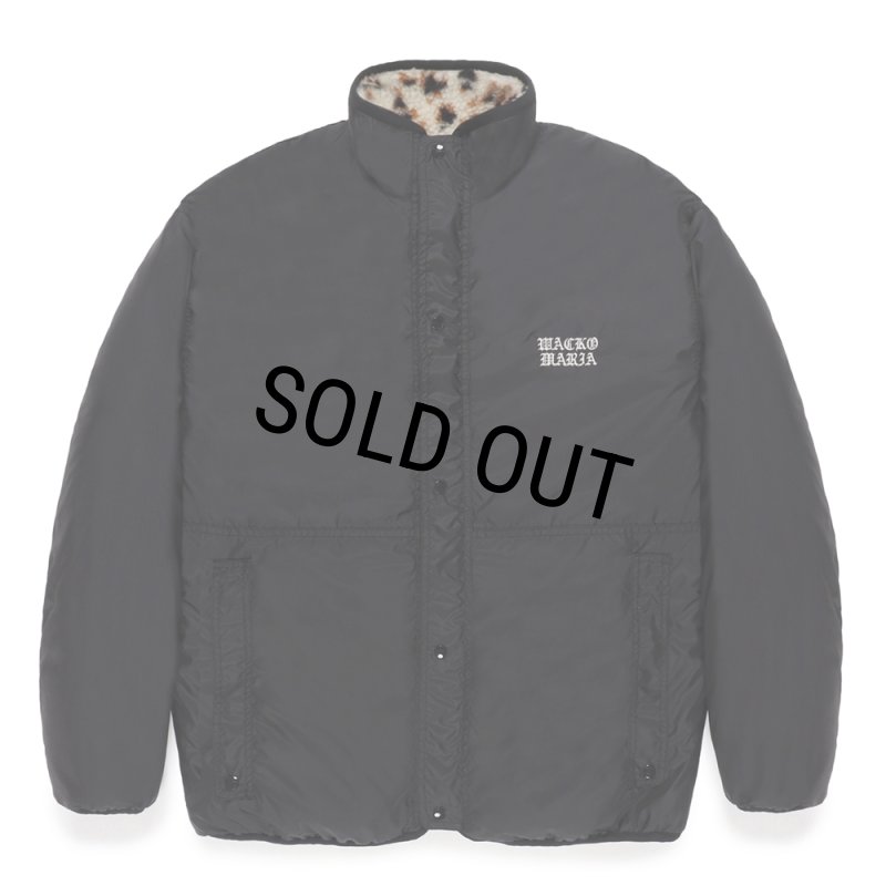 WACKO MARIA/REVERSIBLE LEOPARD BOA FLEECE JACKET（WHITE