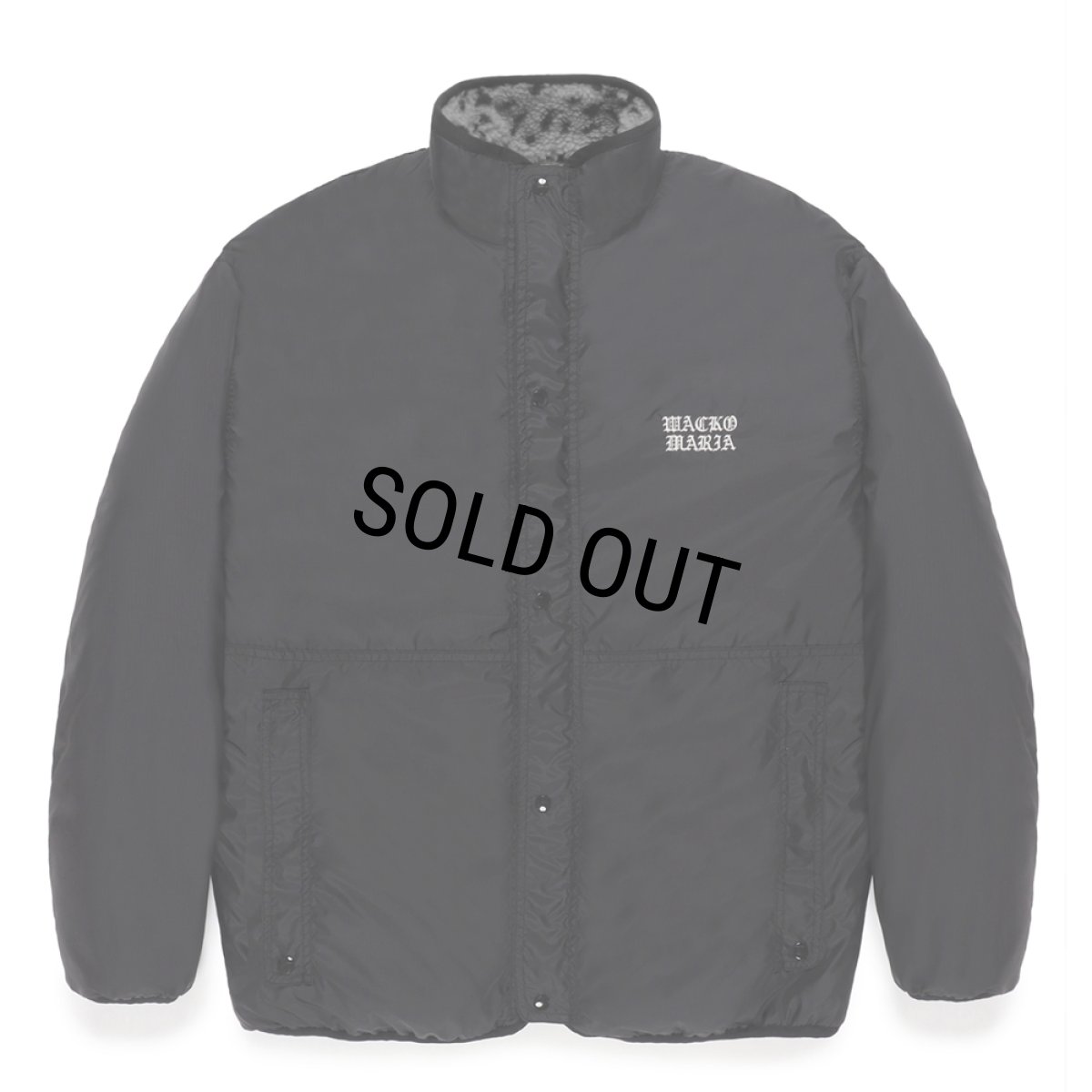 画像2: WACKO MARIA/REVERSIBLE LEOPARD BOA FLEECE JACKET（GRAY）［リバーシブルレオパードボアフリースJKT-24秋冬］ (2)